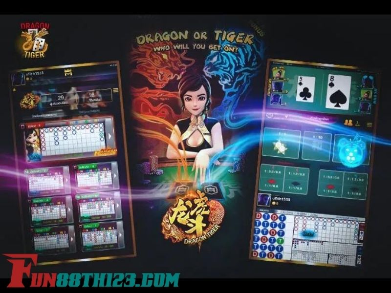 รีวิวเสือมังกร Fun88 จุดเด่นในการเดิมพันของเกม 3 มิติ รีวิวเสือมังกร Fun88