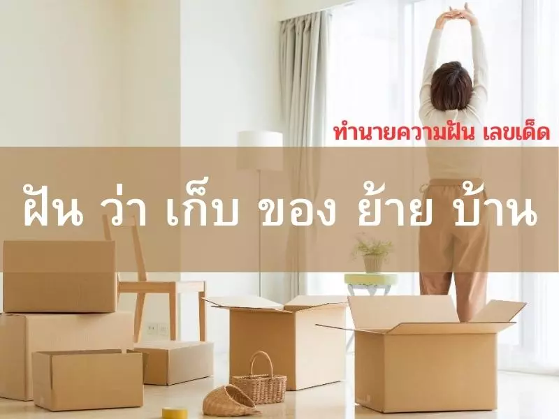 ทำนายความฝันเมื่อฝัน ว่า เก็บ ของ ย้าย บ้าน ฝัน ว่า เก็บ ของ ย้าย บ้าน