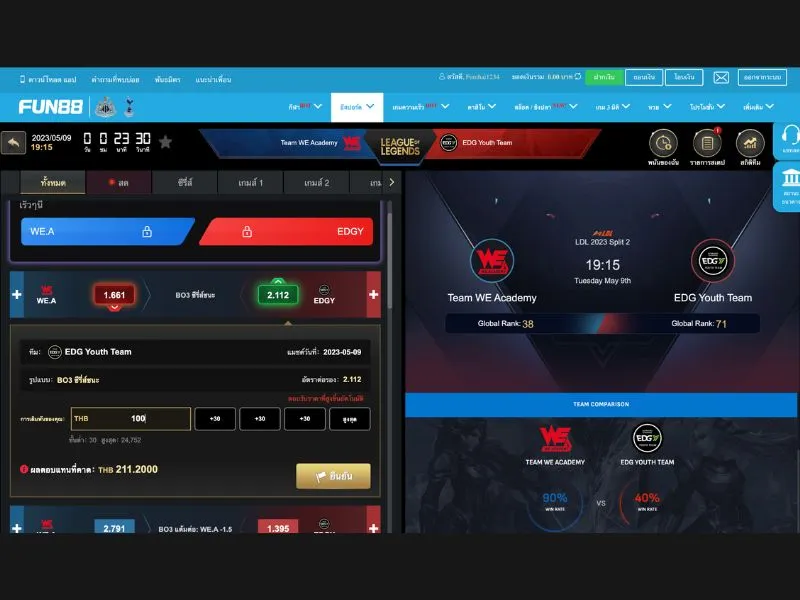 วิธีการเล่น LOL Fun88ผ่านเว็บออนไลน์ League of Legends Fun88