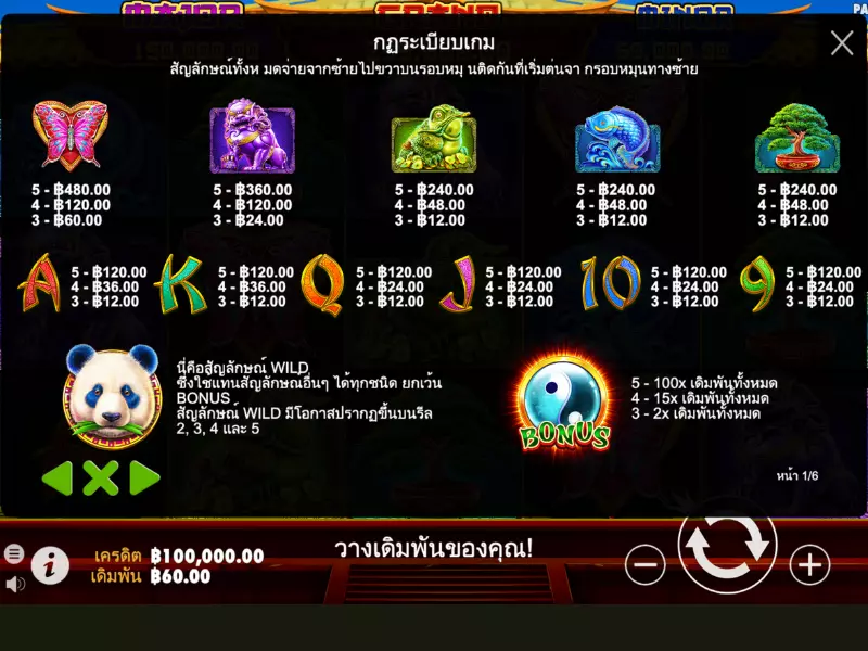 กฎแพนด้าฟอร์จูน 2 Fun88การเอาชนะ แพนด้าฟอร์จูน 2 Fun88