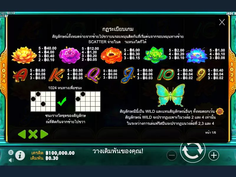 กฎ Jade Butterfly Fun88ทำเงินได้เยอะ Jade Butterfly Fun88