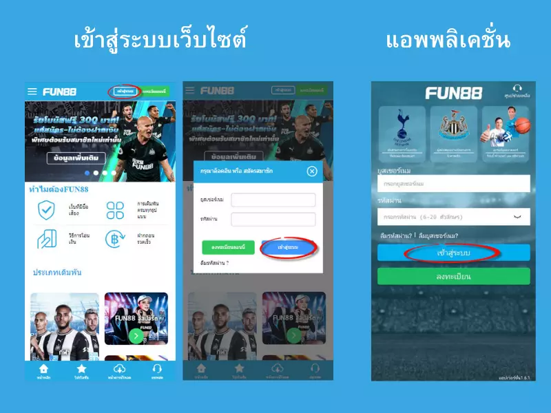 Fun88 Plus เข้าสู่ระบบ 3 ช่องทางที่แนะนำ Fun88 เข้าสู่ระบบ