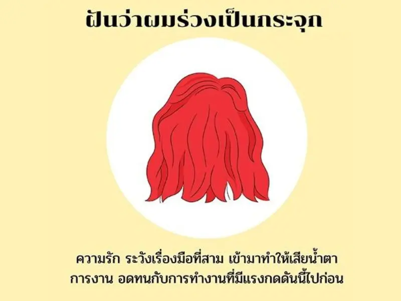 ทำนายฝันว่าหวีผมแล้วผมขาด เป็นกระจุก ฝันว่าผมร่วงเป็นกระจุก