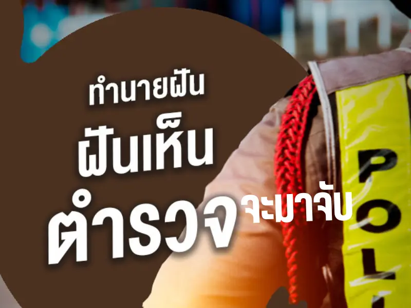 ฝัน ว่า ตํา ร ว จ จะ มา จับ เลข เด็ด ฝันว่าตํารวจจะมาจับ
